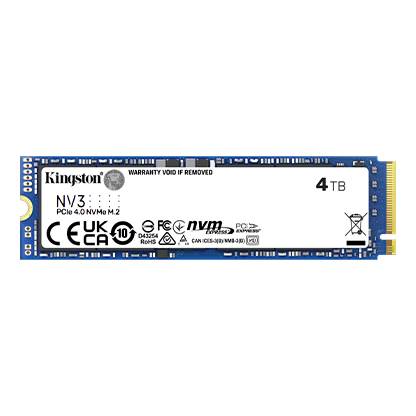 UNIDAD DE ESTADO SOLIDO KINGSTON NV3 4TB M.2 2280 NVME PCIE GEN 4X4 R.6000MB/S W.5000MB/S - UNIDAD DE ESTADO SOLIDO KINGSTON NV3 4TB M.2 2280 NVME PCIE GEN 4X4 R.6000MB/S W.5000MB/S -